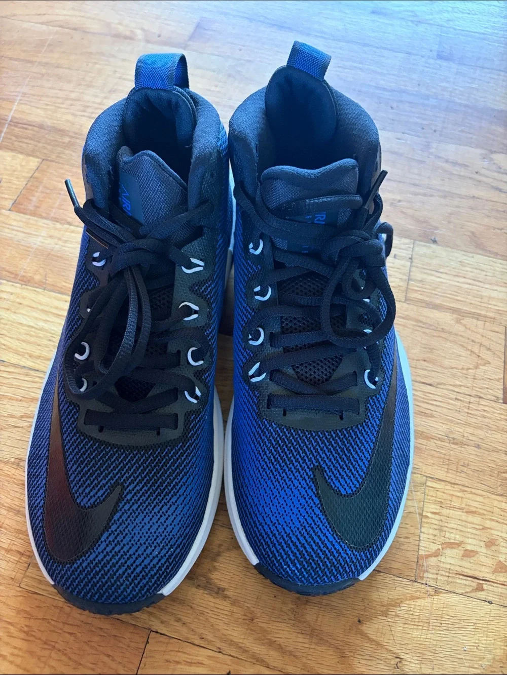 Nike Blue and Black High-Top Athletic Sneakers